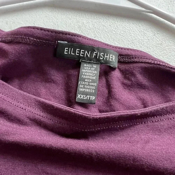 Eileen Fisher Womens 3/4 Quarter Sleeve Blouse Tunic Size XXS Viscose Blend - Picture 6 of 8